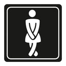 Parrot Sign Symbolic 150x150mm Black Printed Ladies Toilet Sign On White Acp - image 04