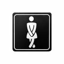 Parrot Sign Symbolic 150x150mm Black Printed Ladies Toilet Sign On White Acp - image 05