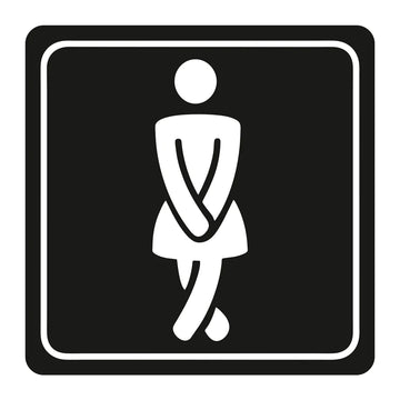 Parrot Sign Symbolic 150x150mm Black Printed Ladies Toilet Sign On White Acp - image 01