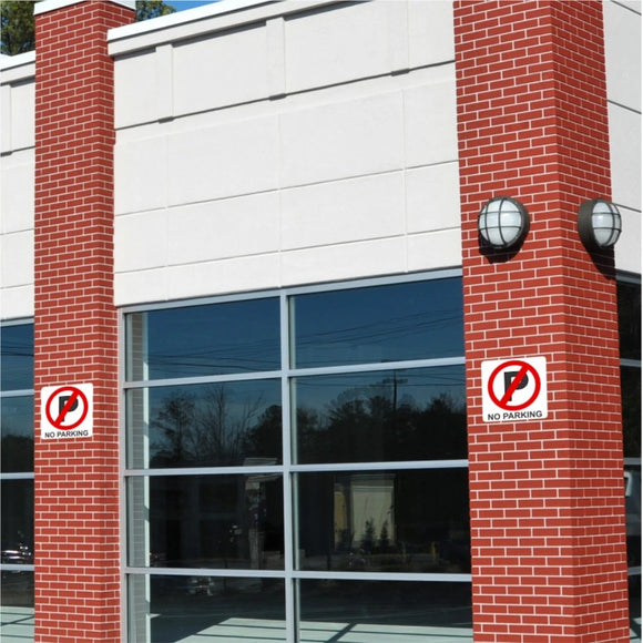 Parrot Sign Symbolic 150x150mm Red No Parking Sign On White Acp - image 02