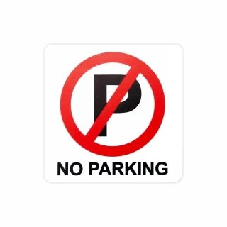 Parrot Sign Symbolic 150x150mm Red No Parking Sign On White Acp - image 03