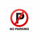 Parrot Sign Symbolic 150x150mm Red No Parking Sign On White Acp - image 03