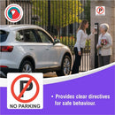 Parrot Sign Symbolic 150x150mm Red No Parking Sign On White Acp - image 04