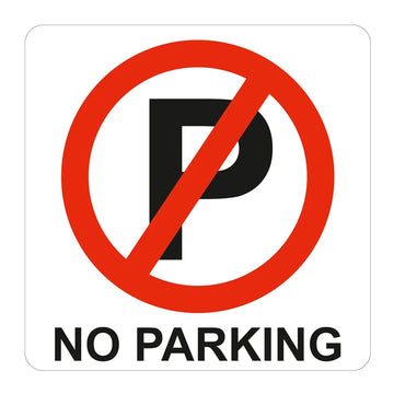 Parrot Sign Symbolic 150x150mm Red No Parking Sign On White Acp - image 01