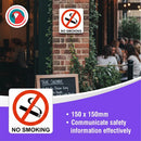 Parrot Sign Symbolic 150x150mm Red No Smoking Sign On White Acp - image 03