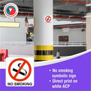 Parrot Sign Symbolic 150x150mm Red No Smoking Sign On White Acp - image 04