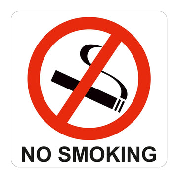 Parrot Sign Symbolic 150x150mm Red No Smoking Sign On White Acp - image 01