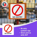 Parrot Sign Symbolic 150x150mm Red No Entry Sign On White Acp - image 02