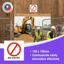 Parrot Sign Symbolic 150x150mm Red No Entry Sign On White Acp - image 05