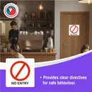 Parrot Sign Symbolic 150x150mm Red No Entry Sign On White Acp - image 06
