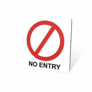 Parrot Sign Symbolic 150x150mm Red No Entry Sign On White Acp - image 07