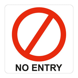 Parrot Sign Symbolic 150x150mm Red No Entry Sign On White Acp - image 01