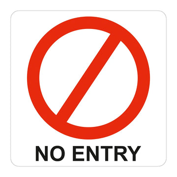 Parrot Sign Symbolic 150x150mm Red No Entry Sign On White Acp - image 01