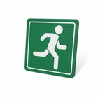 Parrot Sign Symbolic 150x150mm Green Running Man Sign On White Acp - image 02
