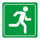 Parrot Sign Symbolic 150x150mm Green Running Man Sign On White Acp - image 03