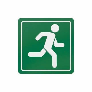 Parrot Sign Symbolic 150x150mm Green Running Man Sign On White Acp - image 06