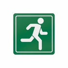 Parrot Sign Symbolic 150x150mm Green Running Man Sign On White Acp - image 06
