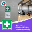 Parrot Sign Symbolic 150x150mm Green First Aid Sign On White Acp - image 02