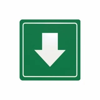 Parrot Sign Symbolic 150x150mm Green Arrow Sign On White Acp - image 02