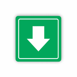 Parrot Sign Symbolic 150x150mm Green Arrow Sign On White Acp - image 01