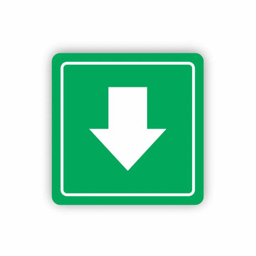 Parrot Sign Symbolic 150x150mm Green Arrow Sign On White Acp - image 01