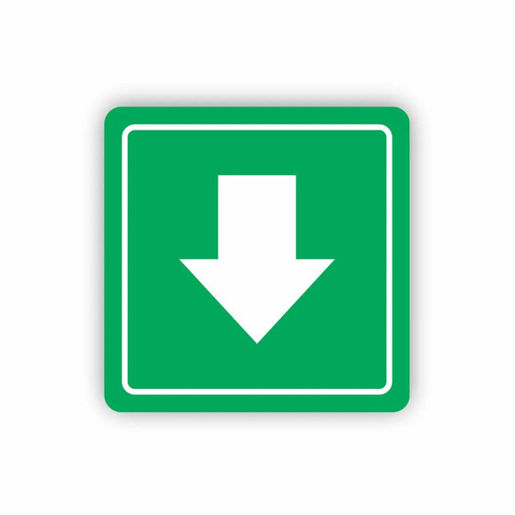 Parrot Sign Symbolic 150x150mm Green Arrow Sign On White Acp - image 01