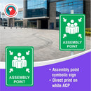 Parrot Sign Symbolic 297x210mm Assembly Point Green On White Acp - image 02