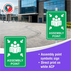 Parrot Sign Symbolic 297x210mm Assembly Point Green On White Acp - image 02