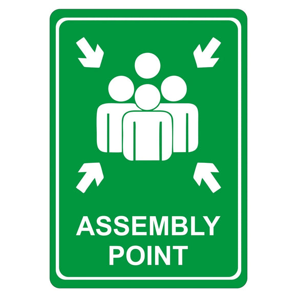 Parrot Sign Symbolic 297x210mm Assembly Point Green On White Acp - image 03