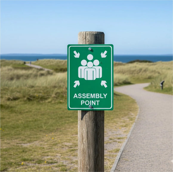 Parrot Sign Symbolic 297x210mm Assembly Point Green On White Acp - image 07
