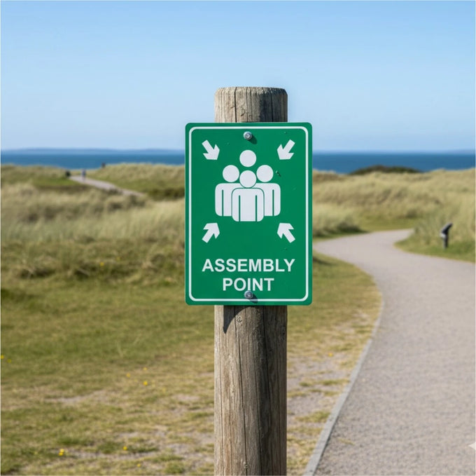 Parrot Sign Symbolic 297x210mm Assembly Point Green On White Acp - image 07