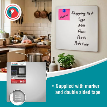 Parrot Whiteboard Tile Magnetic 355X355 Silver - image 01