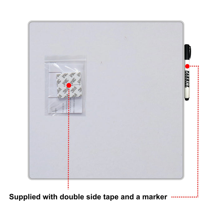 Parrot Whiteboard Tile Magnetic 355X355 Silver - image 05