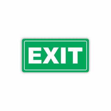 Parrot Symbolic Sign 150x300mm Exit Green On White Acp - image 01
