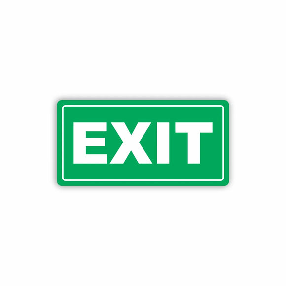 Parrot Symbolic Sign 150x300mm Exit Green On White Acp - image 01