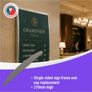 Parrot Sign Frame Single Sided End Cap 210mm - image 07
