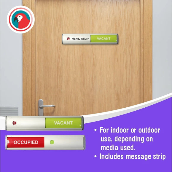 Parrot Sign Frame 50 X 280mm Vacant/Occupied Slide Retail Pack - image 01