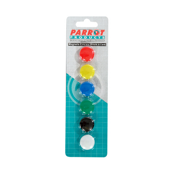 Image of Magnets Circle 20Mm (6/Card) Assorted