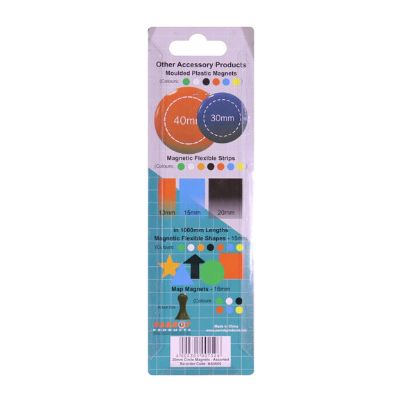 Parrot Magnets Circle 20mm (6/Card) Assorted - image 05