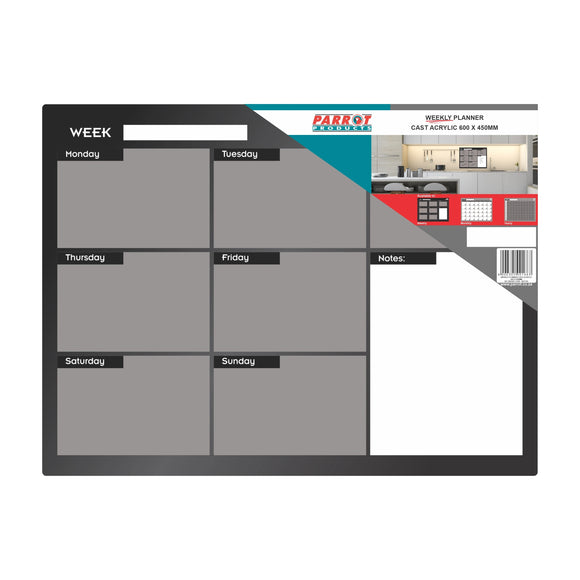 Parrot Weekly Planner Cast Acrylic 600 X 450mm - image 04