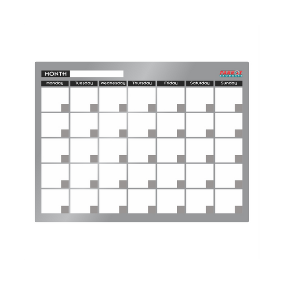 Image of Monthly Planner Cast Acrylic 600 X 450Mm