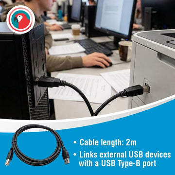 Parrot Cable - USB 2.0 Am To Bm Cromo 2M - image 01