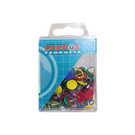 Image of Drawing Pins Boxed Pack 100  Assorted