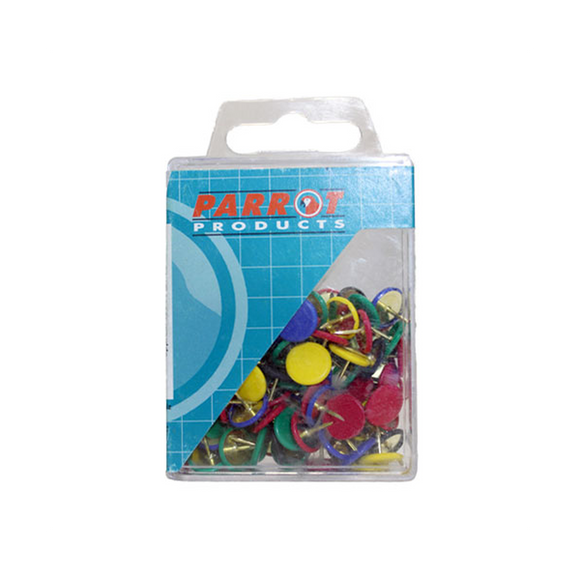 Image of Drawing Pins Boxed Pack 100  Assorted