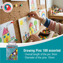 Parrot Drawing Pins Boxed Pack 100 Assorted - image 04