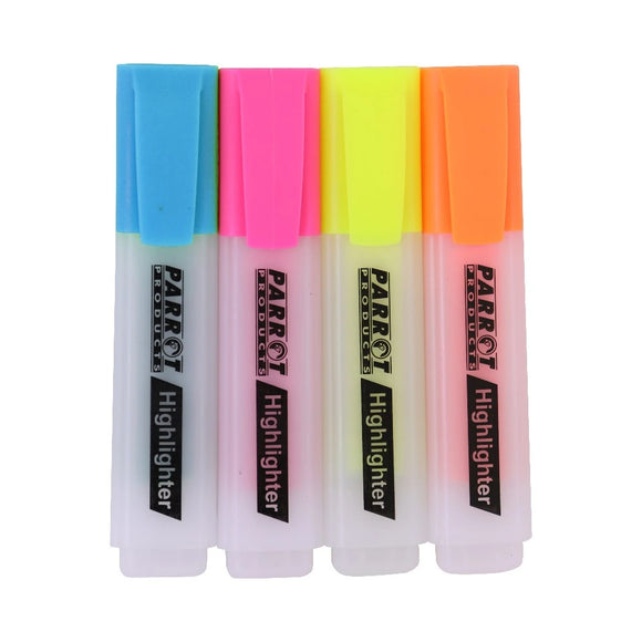 Parrot Marker Highlighter Pouch 4 (Yellow-Pink-Blue-Orange) - image 06