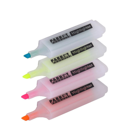 Parrot Marker Highlighter Pouch 4 (Yellow-Pink-Blue-Orange) - image 09