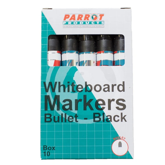 Parrot Marker Whiteboard Bullet Box 10 Black - image 04