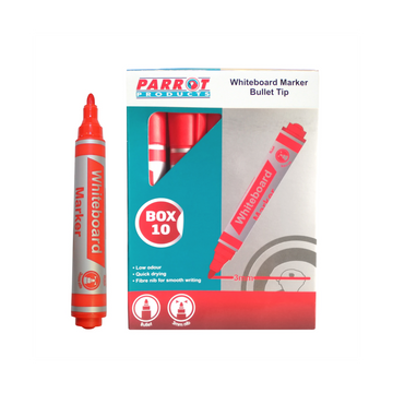 Image of Marker Whiteboard Bullet Box 10 Red