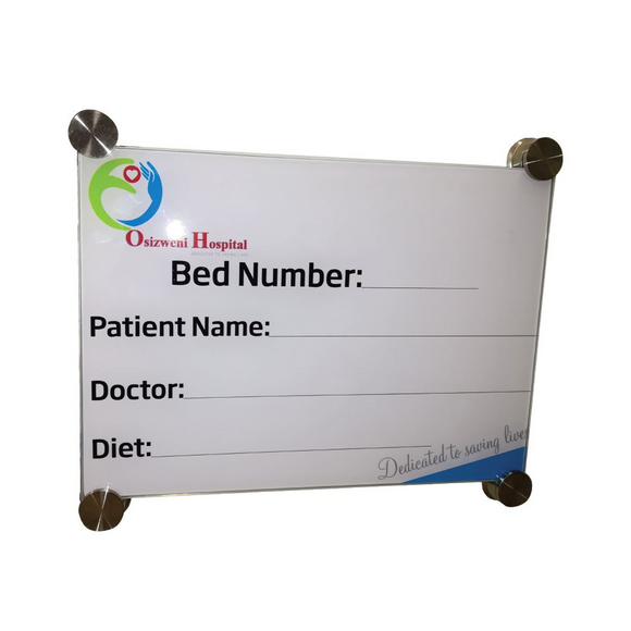 Image of A4 210X297Mm Hospital Glass Bed Board With Print